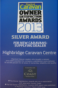 Practical Caravan New Caravans: Supplying Dealer Silver Award